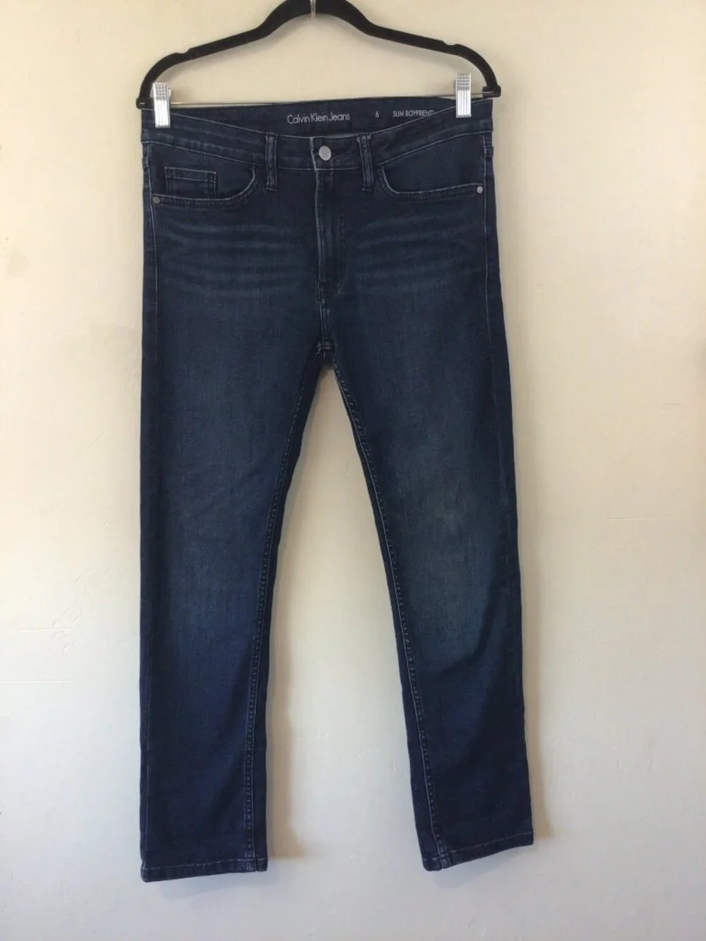 Calvin Klein Jeans Slim Boyfriend Blue Jeans Size 6 - Picture 1 of 5